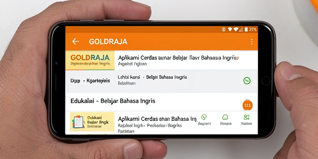 Tampilan antarmuka GOLDRAJA yang sederhana dan menarik.