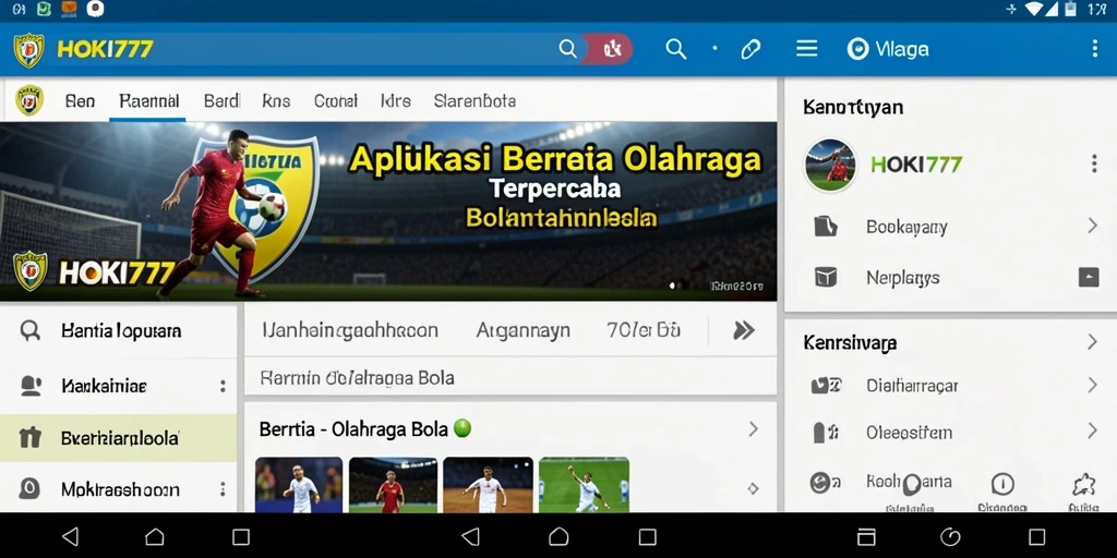 Antarmuka HOKI777 menampilkan berita dan analisis olahraga bola yang menarik.