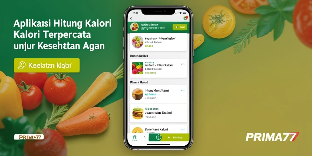 Tampilan antarmuka aplikasi PRIMA77 dengan fitur Hitung Kalori yang mudah digunakan.