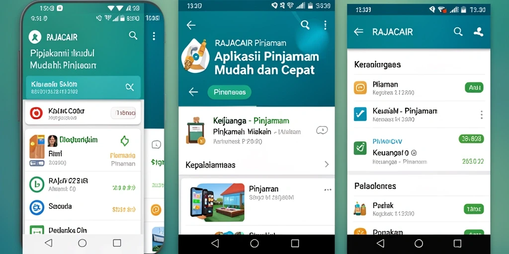 Tampilan antarmuka aplikasi RAJACAIR untuk pengajuan pinjaman.