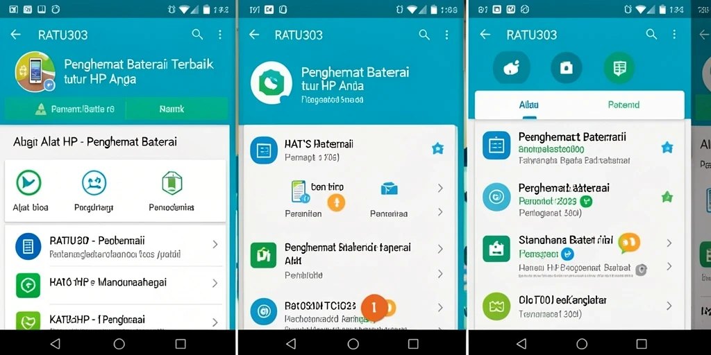 Antarmuka RATU303 menampilkan statistik penggunaan baterai yang jelas dan informatif.