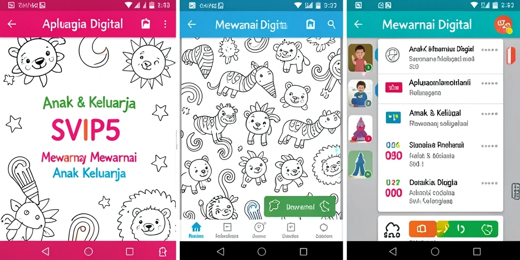 Antarmuka user-friendly aplikasi mewarnai digital SVIP5.